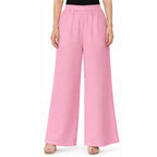 Women's Plain Rayon Palazzo pink