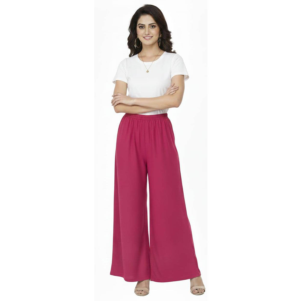 Women's Plain Rayon Palazzo rani