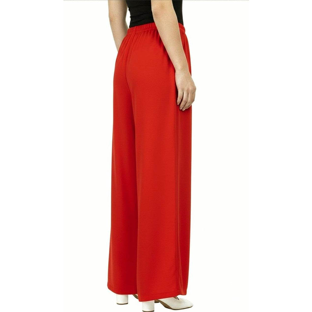 Women's Plain Rayon Palazzo red