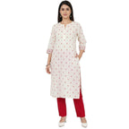 Straight Fit Pants for Women red
