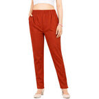 Straight Fit Pants for Women rust