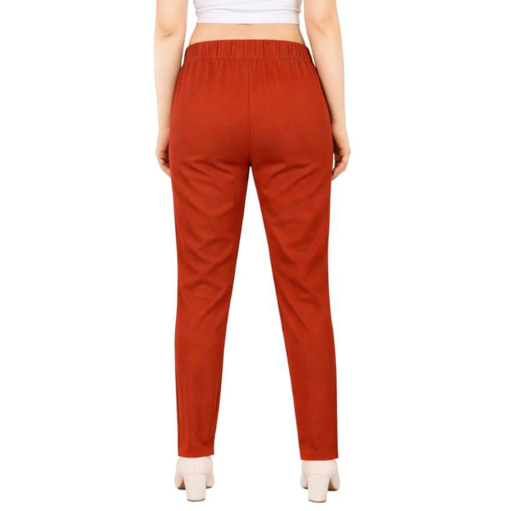 Straight Fit Pants for Women rust