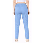 Straight Fit Pants for Women sky-blue