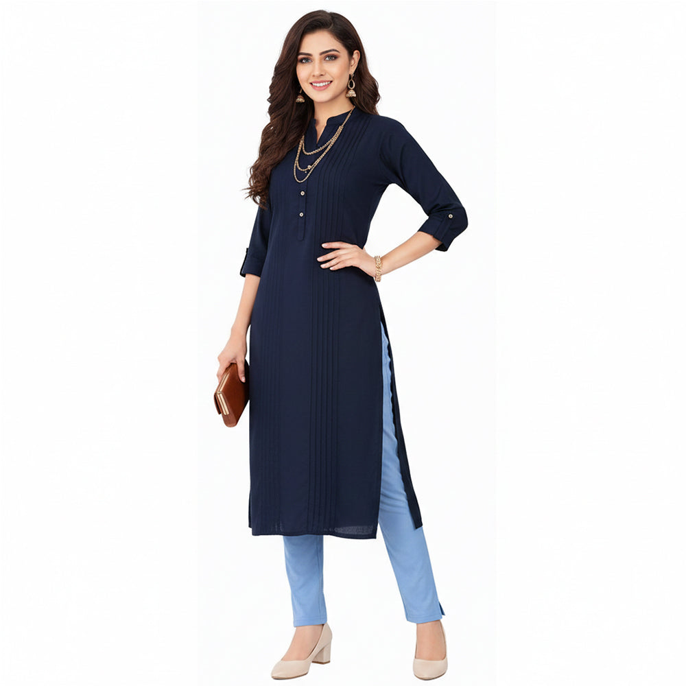 Straight Fit Pants for Women sky-blue