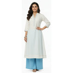 Women's Plain Rayon Palazzo sky-blue