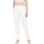 Straight Fit Pants for Women white