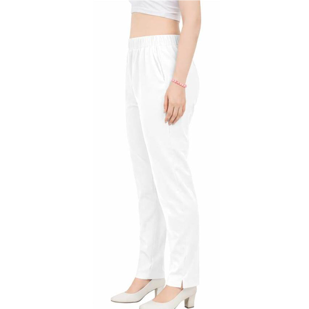 Straight Fit Pants for Women white