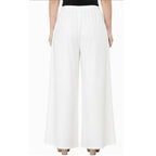 Women's Plain Rayon Palazzo white