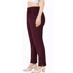 Straight Fit Pants for Women wine