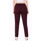 Straight Fit Pants for Women wine