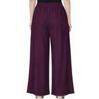 Women's Plain Rayon Palazzo wine