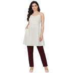 Straight Fit Pants for Women wine