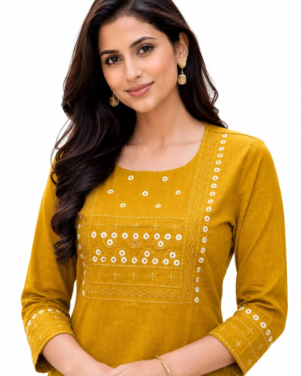 Mustard Yellow Embellished Tunic