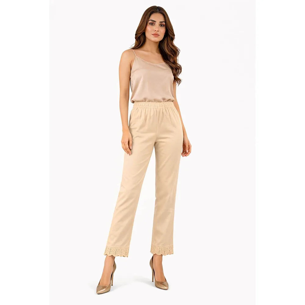 Women's Bottom Lace Pants beige