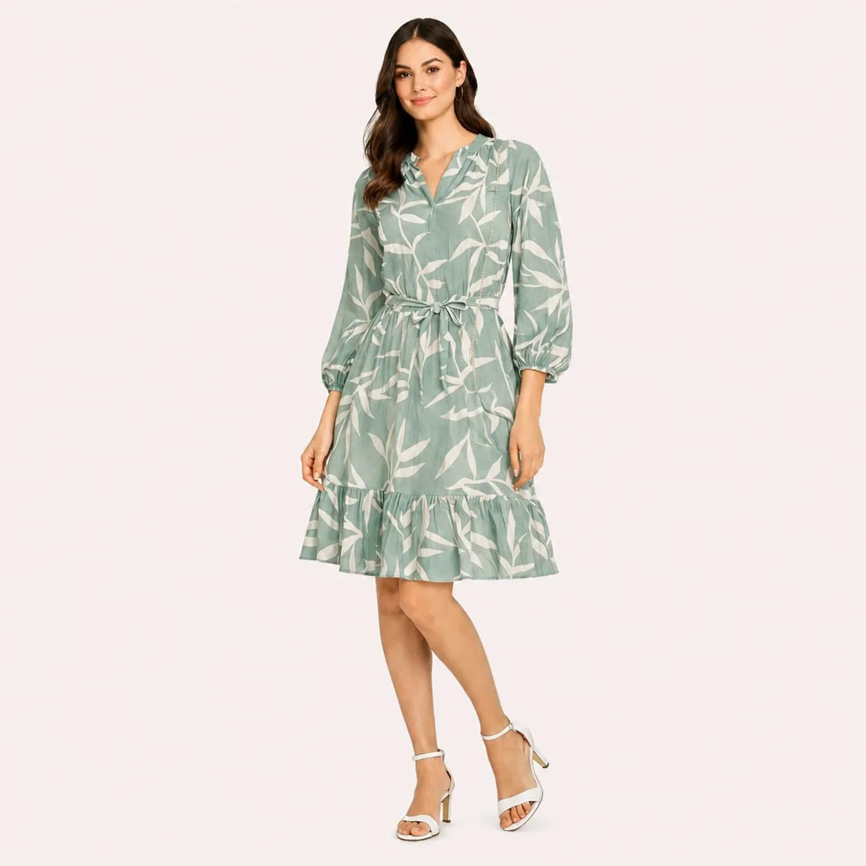 Dear Lady Sage Green Middi with matching Purse