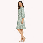 Dear Lady Sage Green Middi with matching Purse