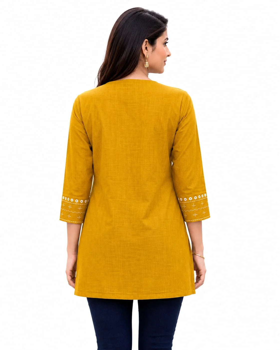 Mustard Yellow Embellished Tunic