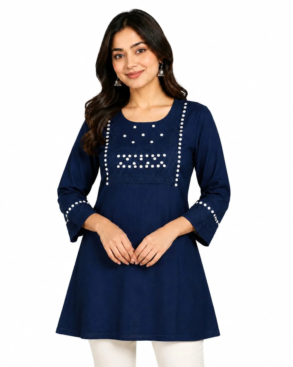 Classic Indigo Embellished Tunic