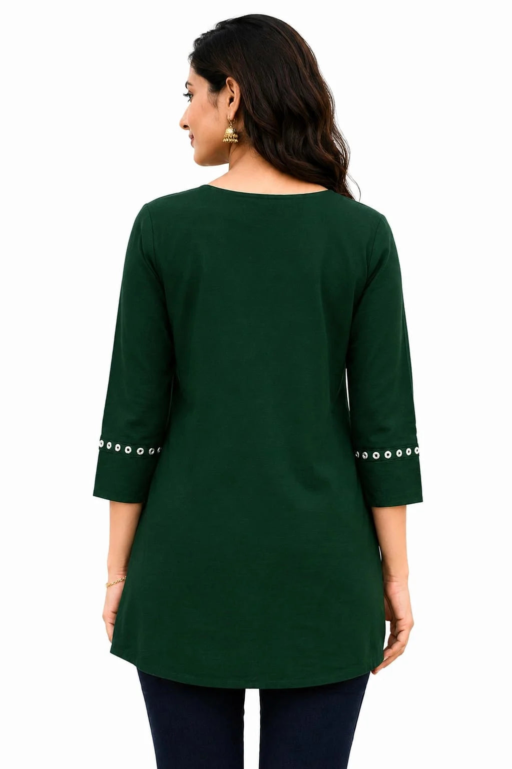 Classic Green Embellished Tunic