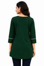Classic Green Embellished Tunic