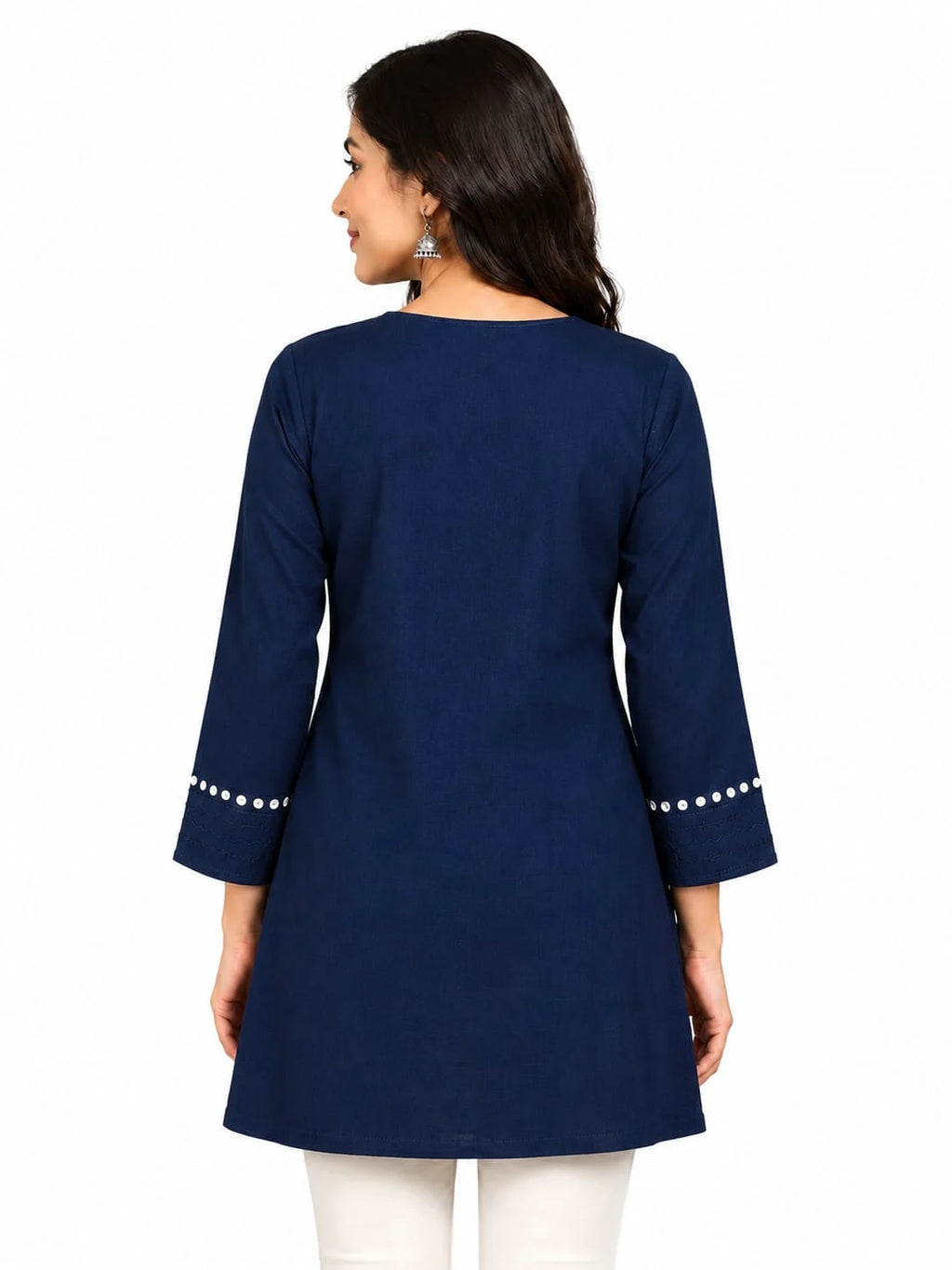 Classic Indigo Embellished Tunic