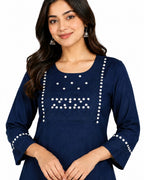 Classic Indigo Embellished Tunic